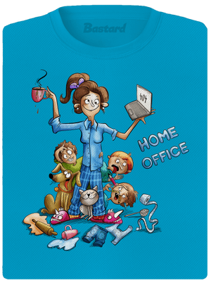 Mamičky home office dámske športové tričko Blue Atol