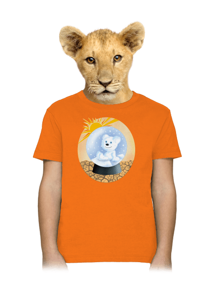 Medveď v guli detské tričko Orange