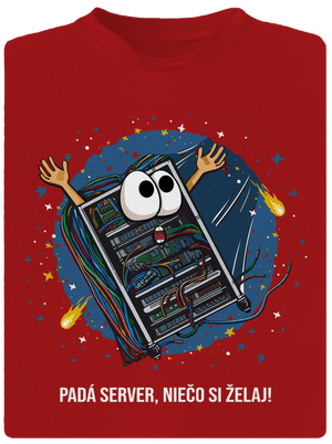 Padá server pánske športové tričko Red Mal