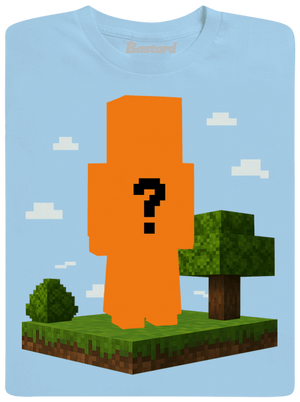 Minecraft z vlastnej fotky pánske tričko Sky Blue