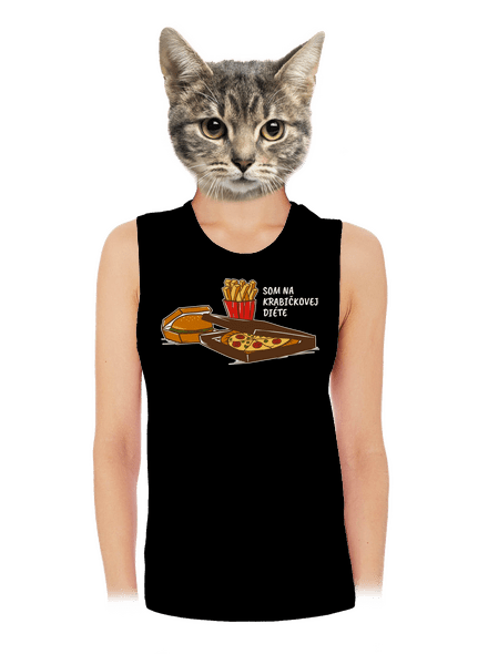 Krabičková diéta dámske tielko voľné Black