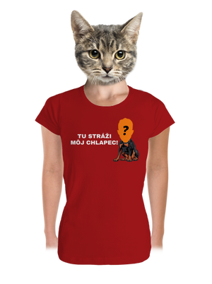 Tu strážim ja dámske tričko prémium Red Mal