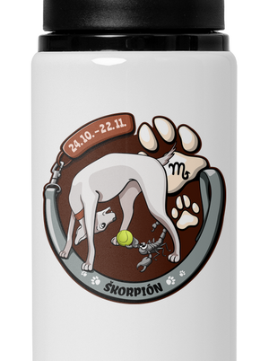 Psí horoskop: Škorpión flaša na vodu White