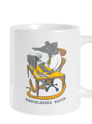 Kancelárska krysa klasický hrnček White
