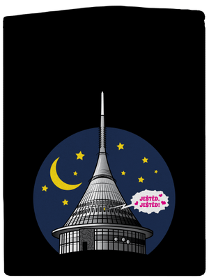 Ještěd pánska mikina na zips Black