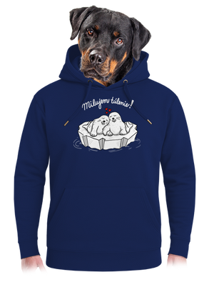 Milujem túlenie unisex mikina premium Navy