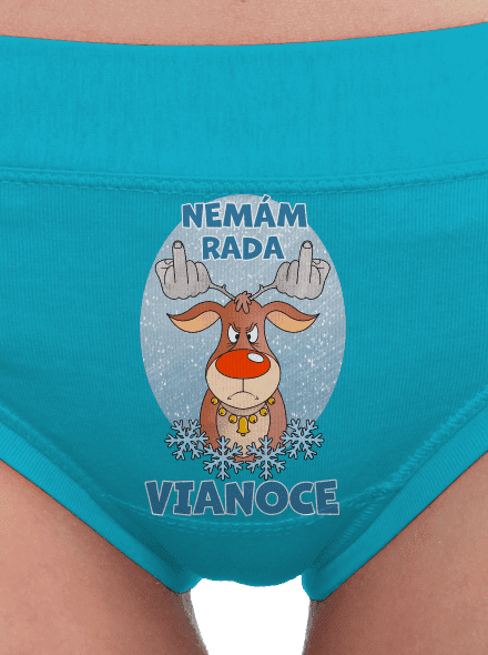 Nemám rád Vianoce dámske nohavičky Turquoise