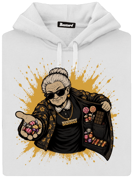 Babiboss dámska mikina klokanka White