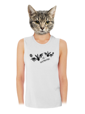 Batminton dámske tielko voľné White