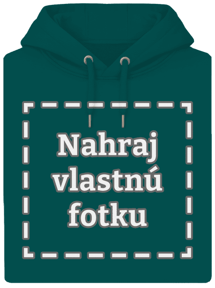 Vlastná potlač unisex mikina premium Emerald Green