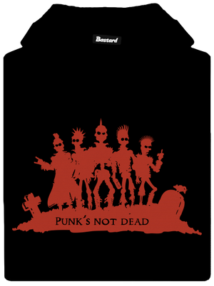Punks Not Dead pánska mikina klokanka Black