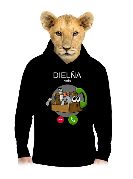 Dielňa volá detská mikina klokanka Black