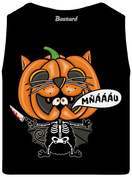 Halloweenská kočička pánske tielko Black