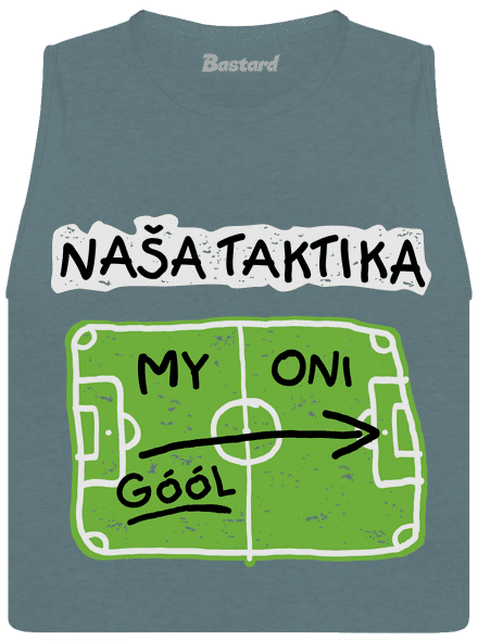 Naša futbalová taktika dámske tielko voľné Heather Deep Teal