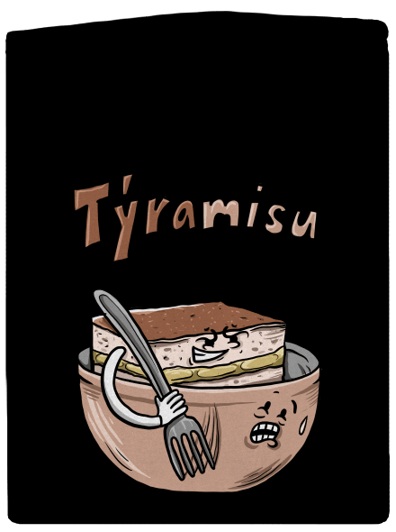 Týramisu pánska mikina na zips Black