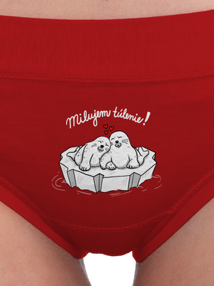 Milujem túlenie dámske nohavičky Red Mal