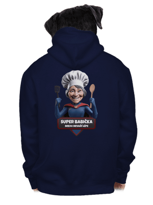 Super babička pánska mikina na zips Navy