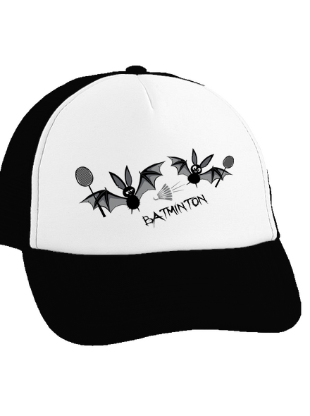 Batminton šiltovka truckerka Black cap