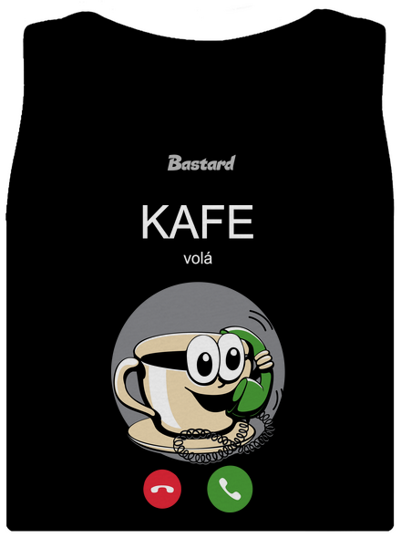 Kafe volá dámske tielko klasické Black