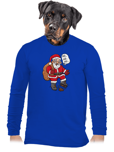 Ho ho ho  pánske dlhý rukáv Royal Blue