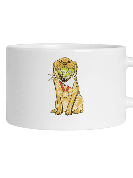 Zlatý retriever hrnček makronka White