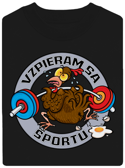 Vzpieram sa sportu unisex mikina bez kapucne Black