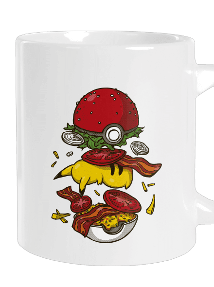 Pokémon burger veľký hrnček White
