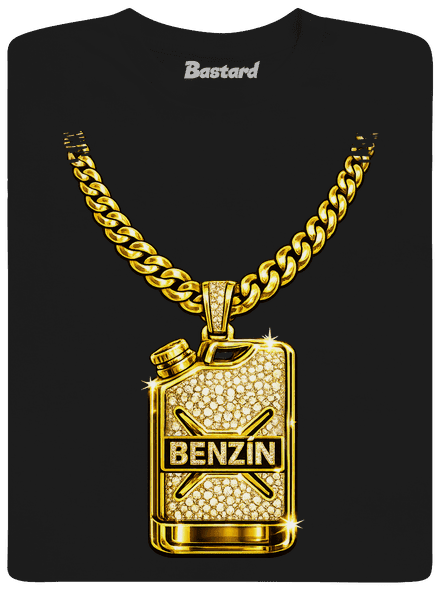 Zlatý benzín pánske tričko Black