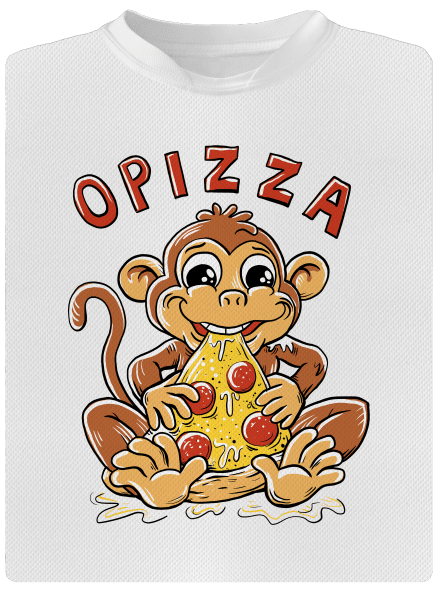 Opizza detské športové tričko White