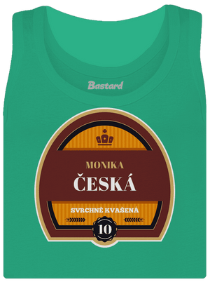 Pivná etiketa dámske tielko klasické Mint Mal