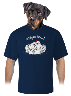 Milujem túlenie unisex tričko oversized Midnight Blue