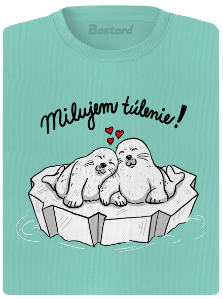 Milujem túlenie dámske športové tričko Mint Mal
