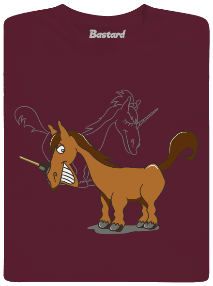 Jednorožec detské tričko Burgundy