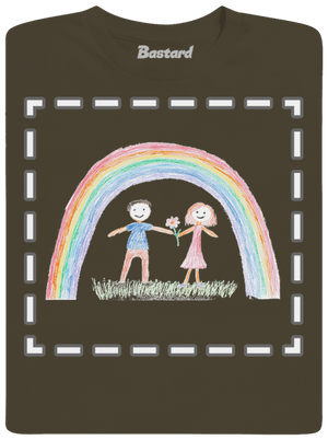 Detské kresby - Nahraj vlastnú pánske dlhý rukáv Urban Khaki