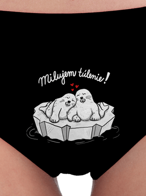 Milujem túlenie dámske nohavičky Black