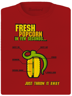 Popcorn grenade dámske športové tričko Red Mal