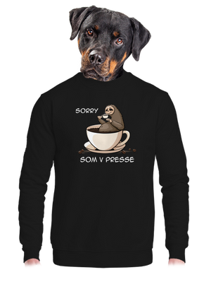 V presse unisex mikina bez kapucne Black