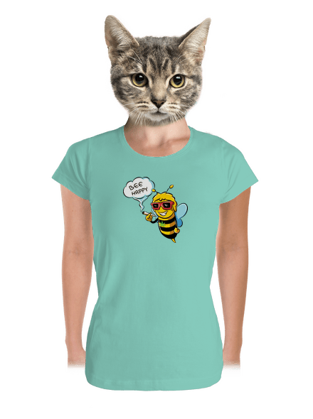 Bee happy dámske tričko prémium Mint Mal