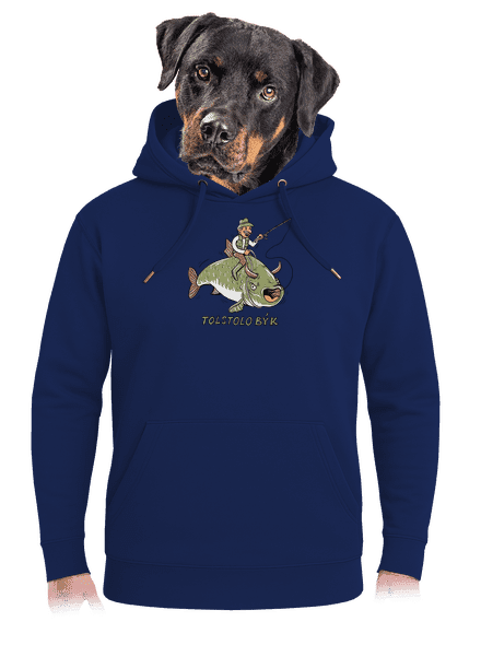 Tolstolobýk unisex mikina premium Navy
