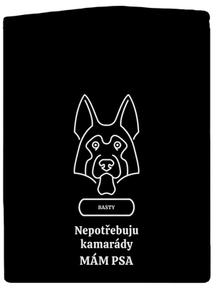 Nemôžem, mám psa pánska mikina na zips Black