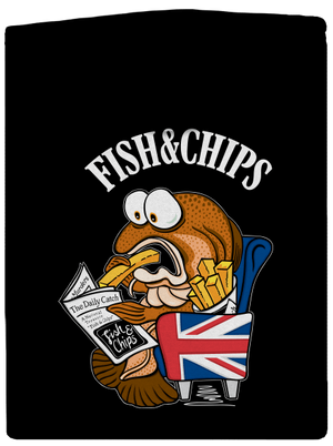Fish and chips dámska mikina na zips Black