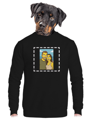 Simpsonovi z vlastnej fotky unisex mikina bez kapucne Black