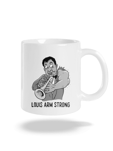 Louis Armstrong klasický hrnček White