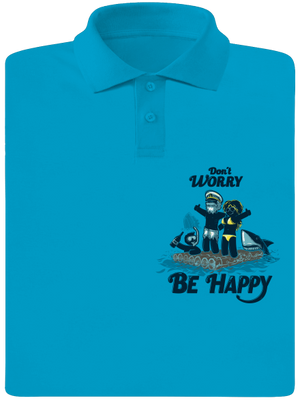 Don't worry pánska polokošeľa Blue Atol