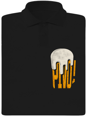 Nápis Pivo pánska polokošeľa Black