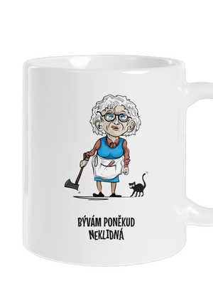 Neklidná - vlastný text klasický hrnček White