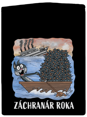 Záchranár roka pánska mikina na zips Black