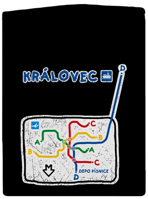 Metro Královec pánska mikina na zips Black