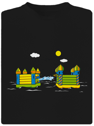 Dobytie hradu pánske športové tričko Black