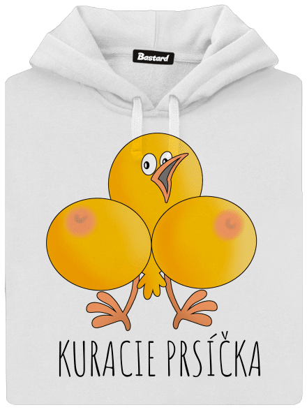 Kuracie prsíčka dámska mikina klokanka White